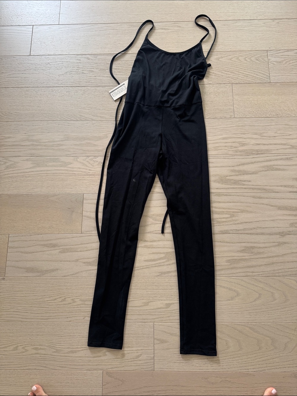 Black Sleeveless Jumpsuit with Spaghetti Straps